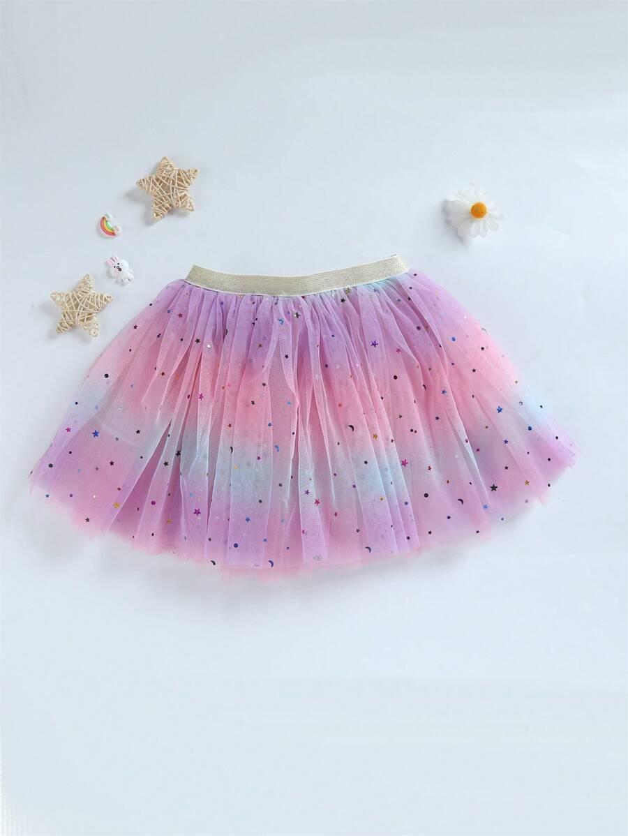 mini spódnica tiul siateczka połysk