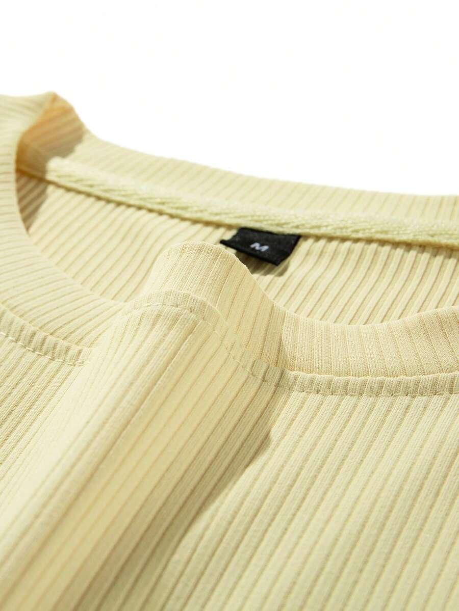 żółty t-shirt prążki