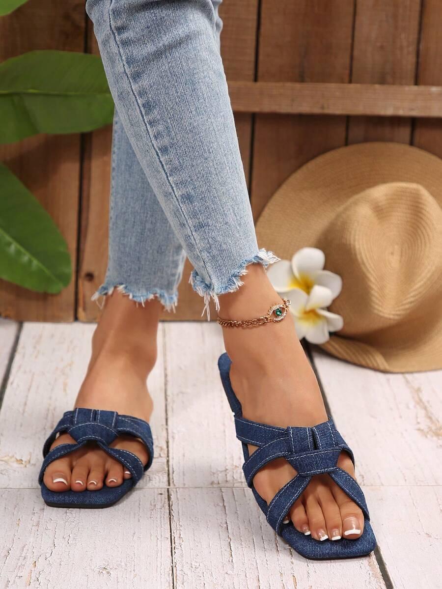 klapki casual jeans