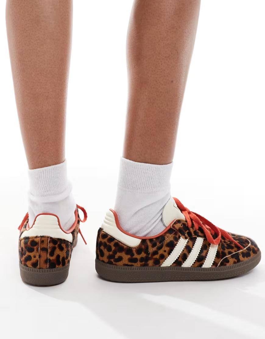 SAMBA BUTY SPORTOWE ANIMAL PRINT SKÓRA NATURALNA  JI2734