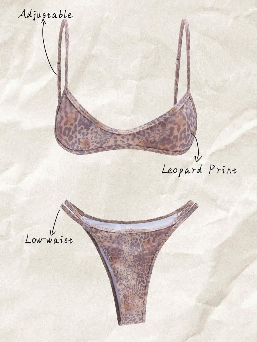 DWUCZĘŚCIOWY STRÓJ KĄPIELOWY ANIMAL PRINT