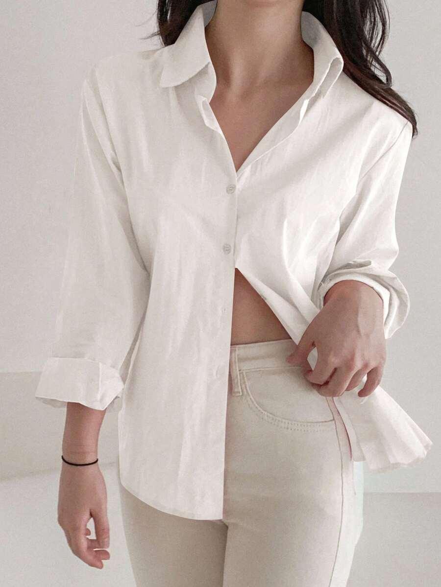 biała koszula kołnierz