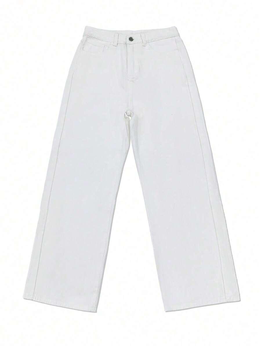 BIAŁE SPODNIE JEANS 