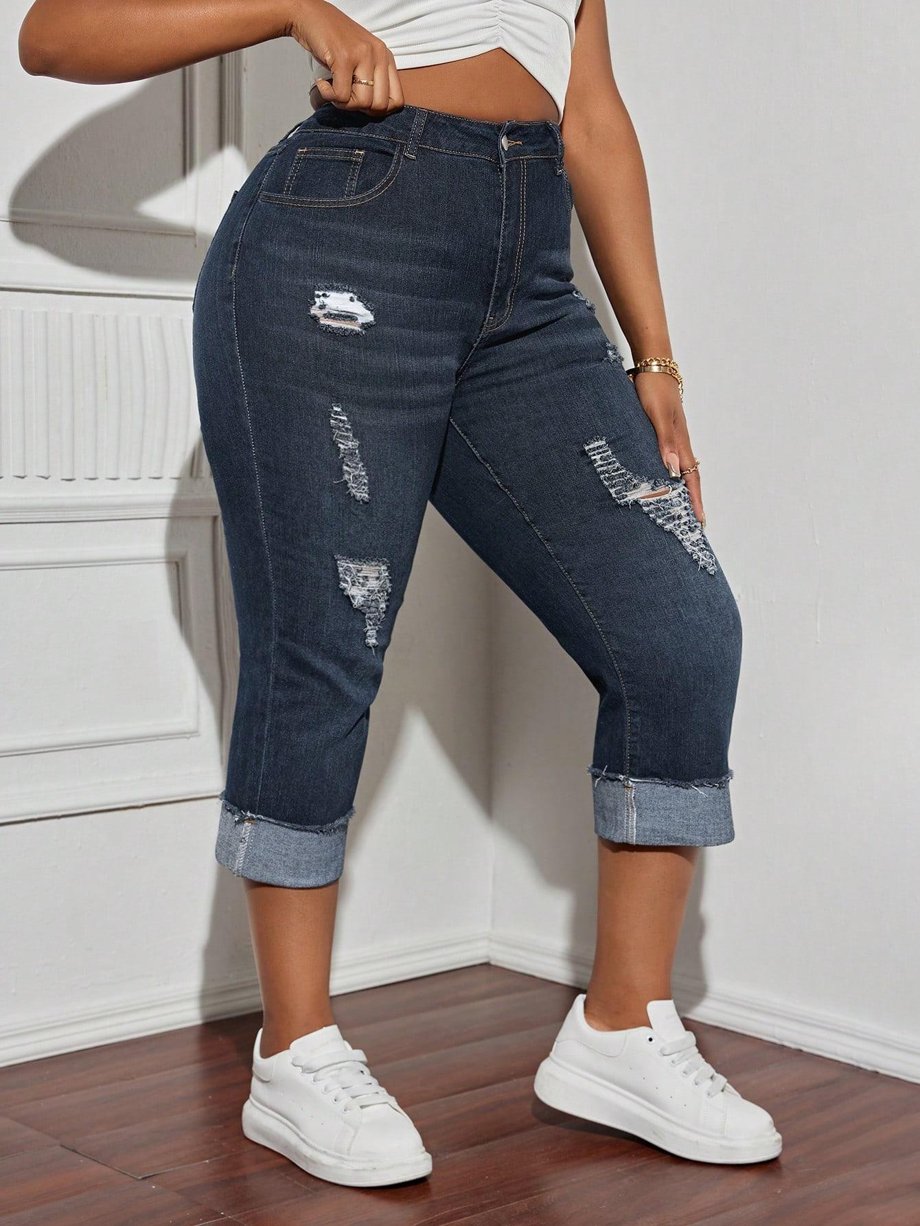 spodnie jeans 3/4 nogawka
