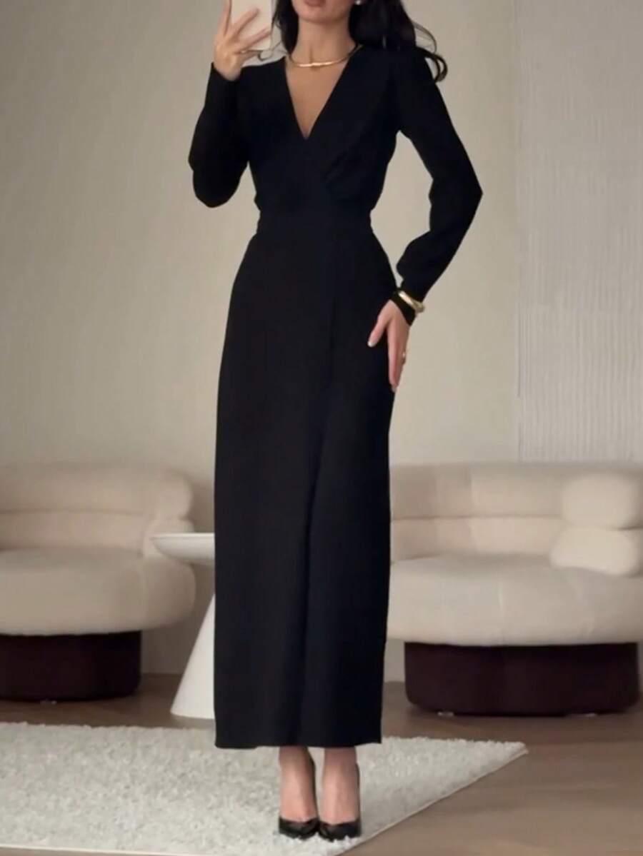 CZARNA MAXI SUKIENKA