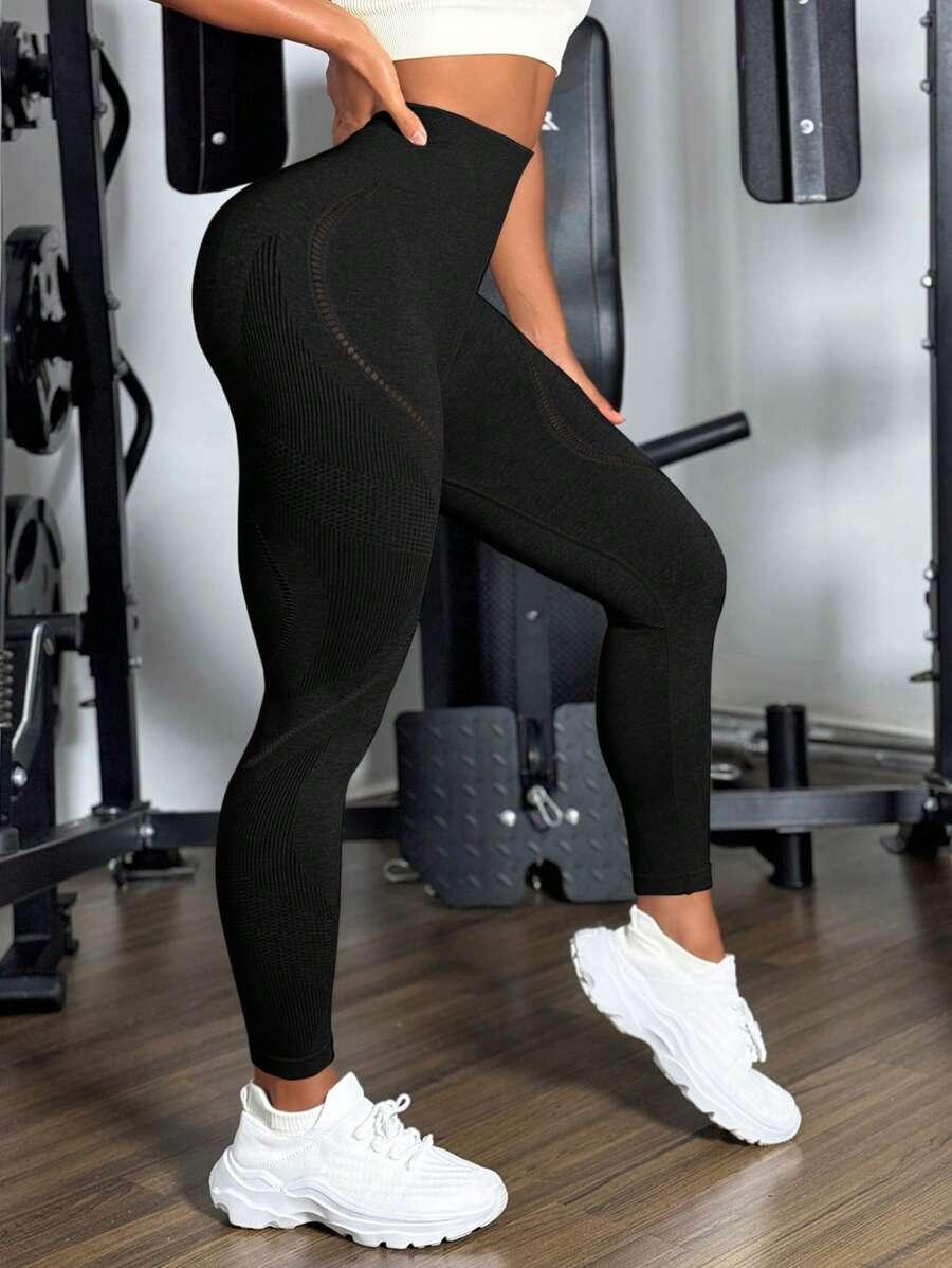 czarne legginsy sportowe 