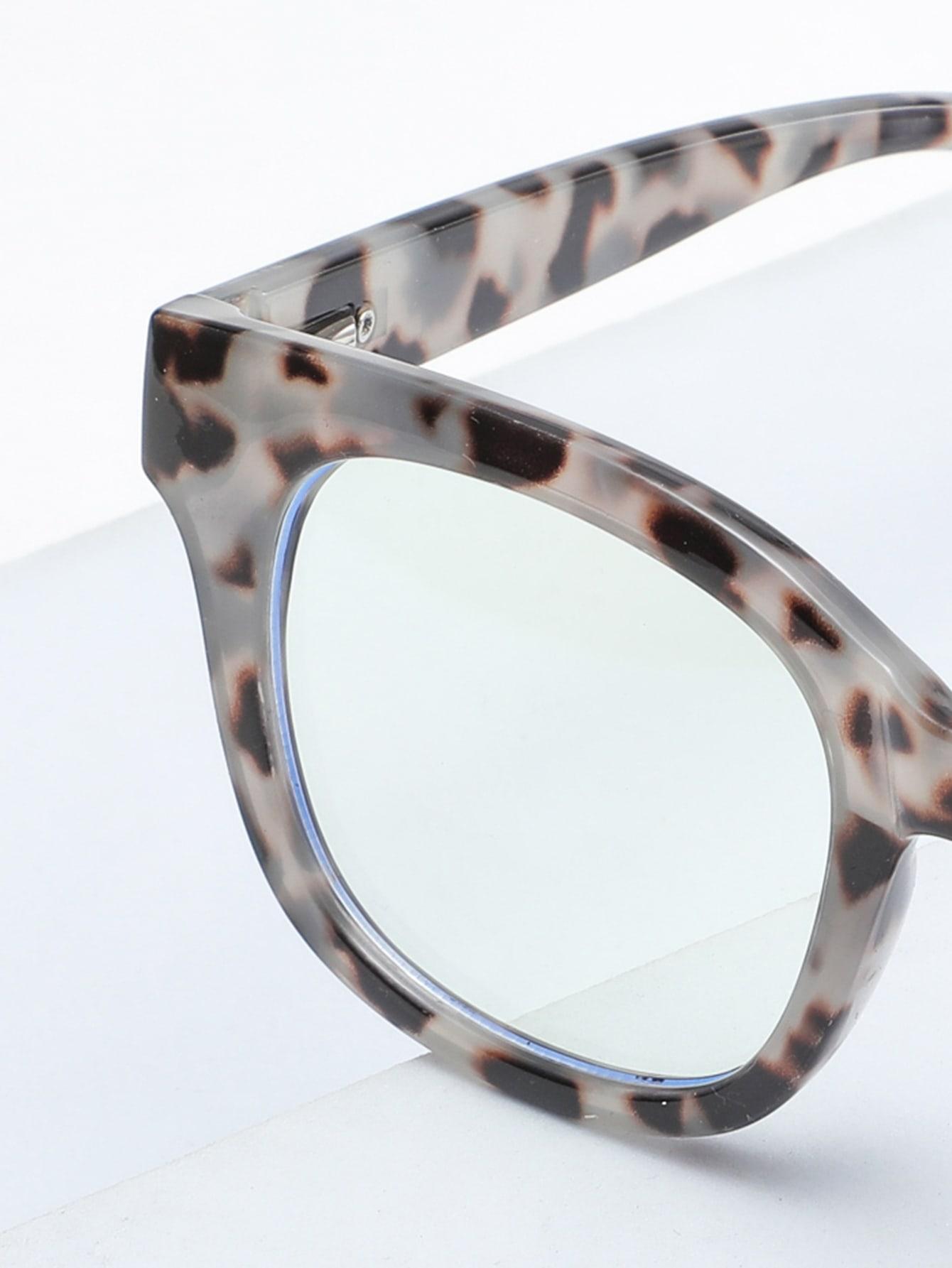 okulary zerówki animal print 