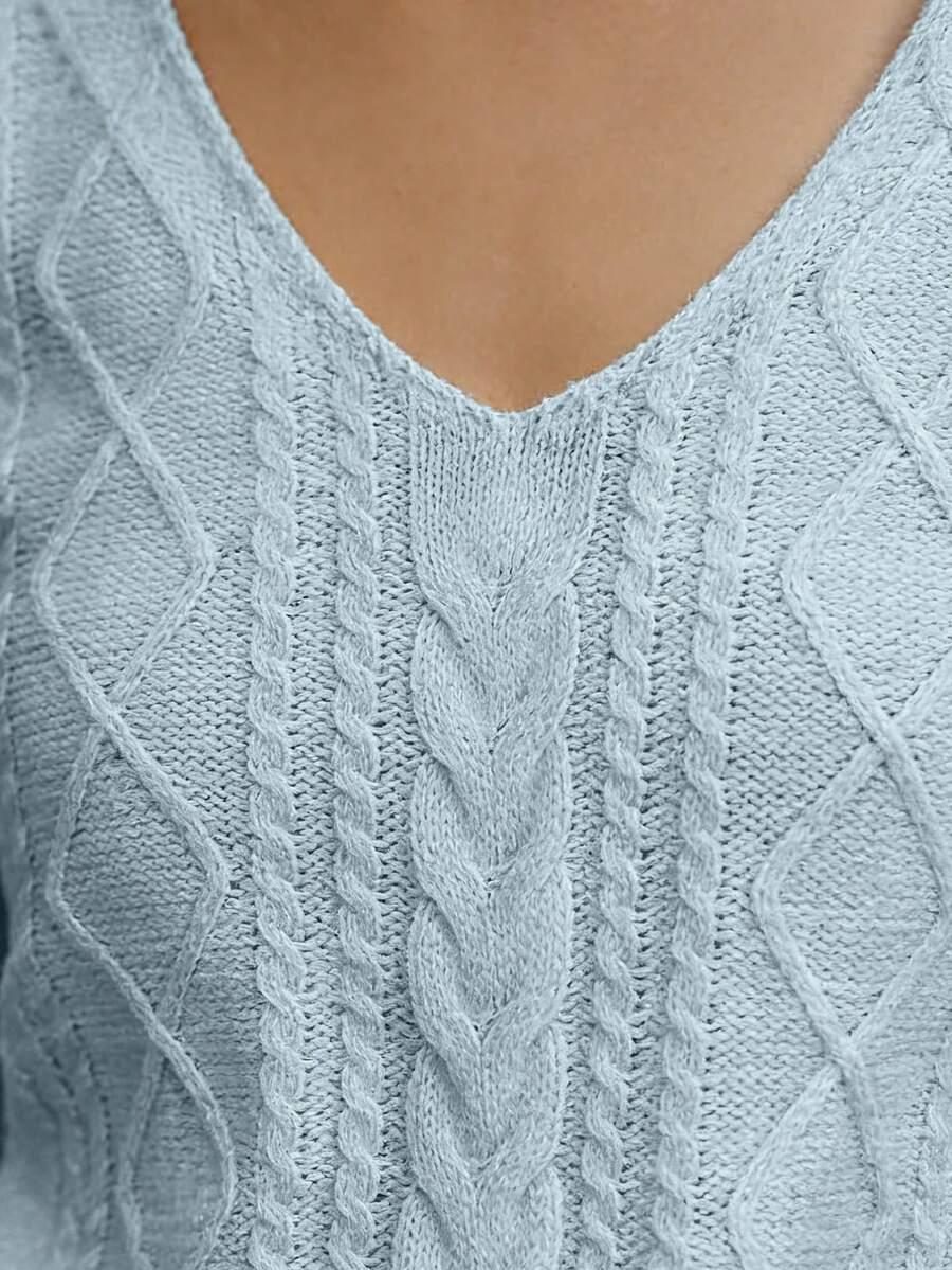niebieski t-shirt v-neck 
