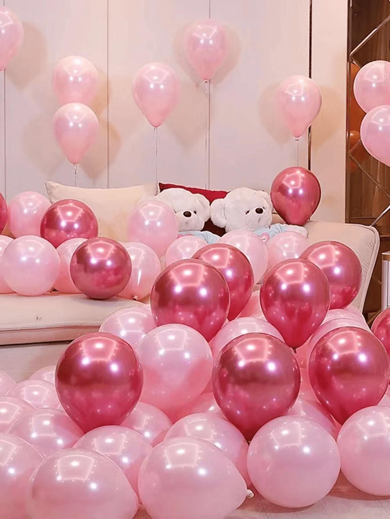 RÓŻOWE BALONY OZDOBNE 26SZT.