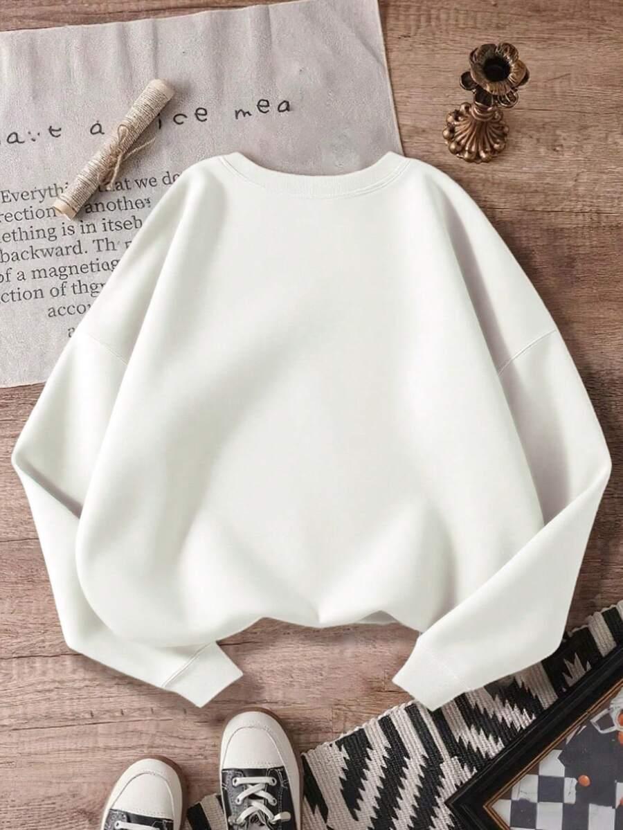 białą gładka bluza