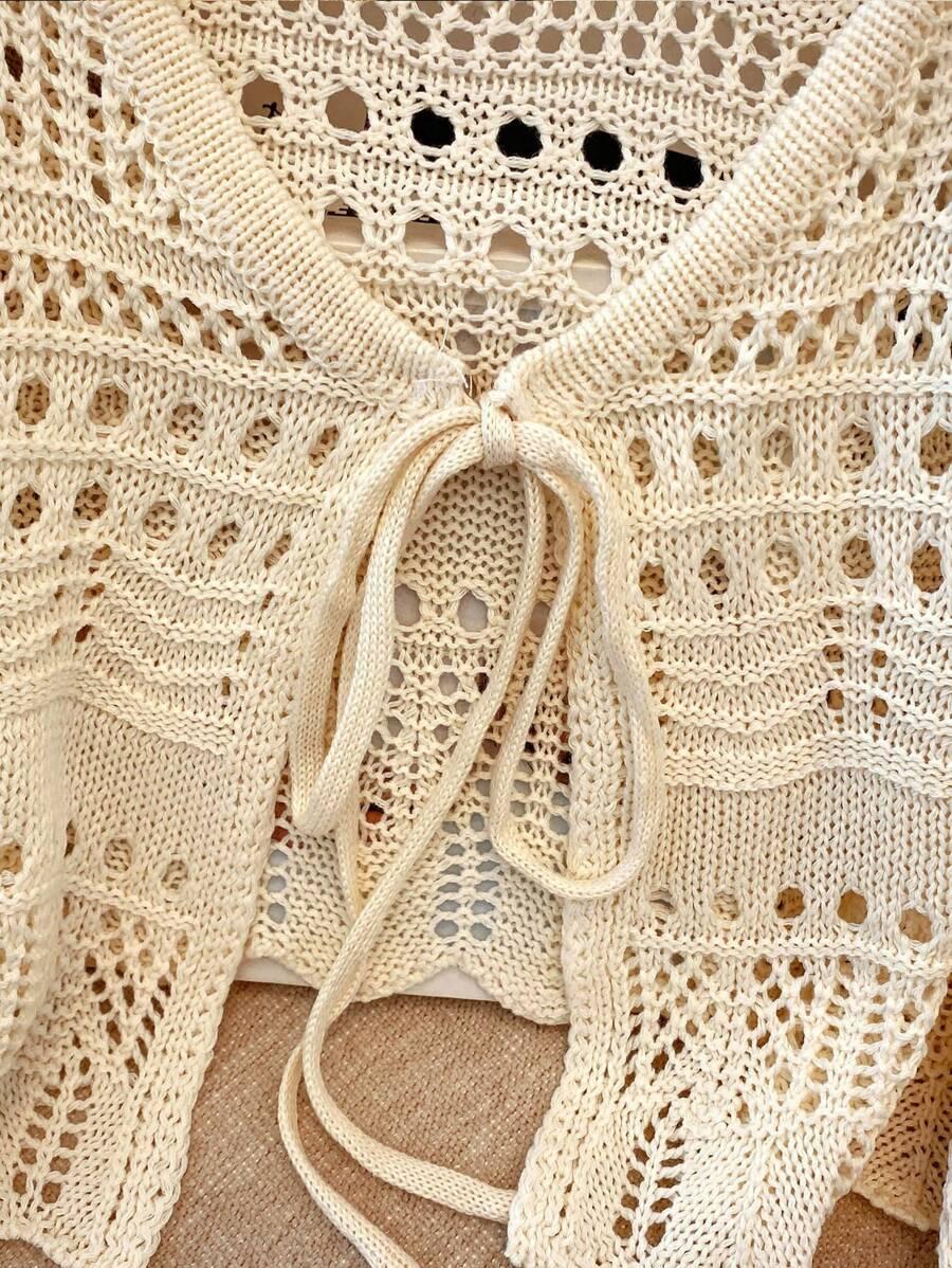 beżowy sweter narzutka