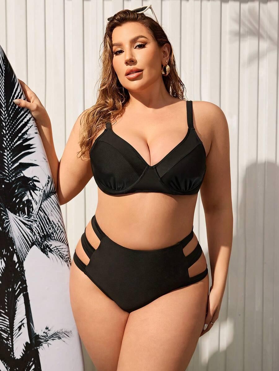 czarna usztywniana góra od bikini