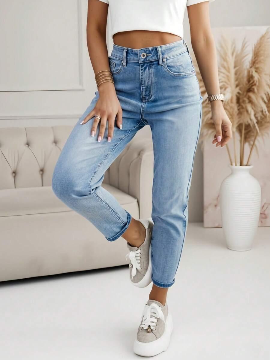 NIEBIESKIE SPODNIE JEANS 