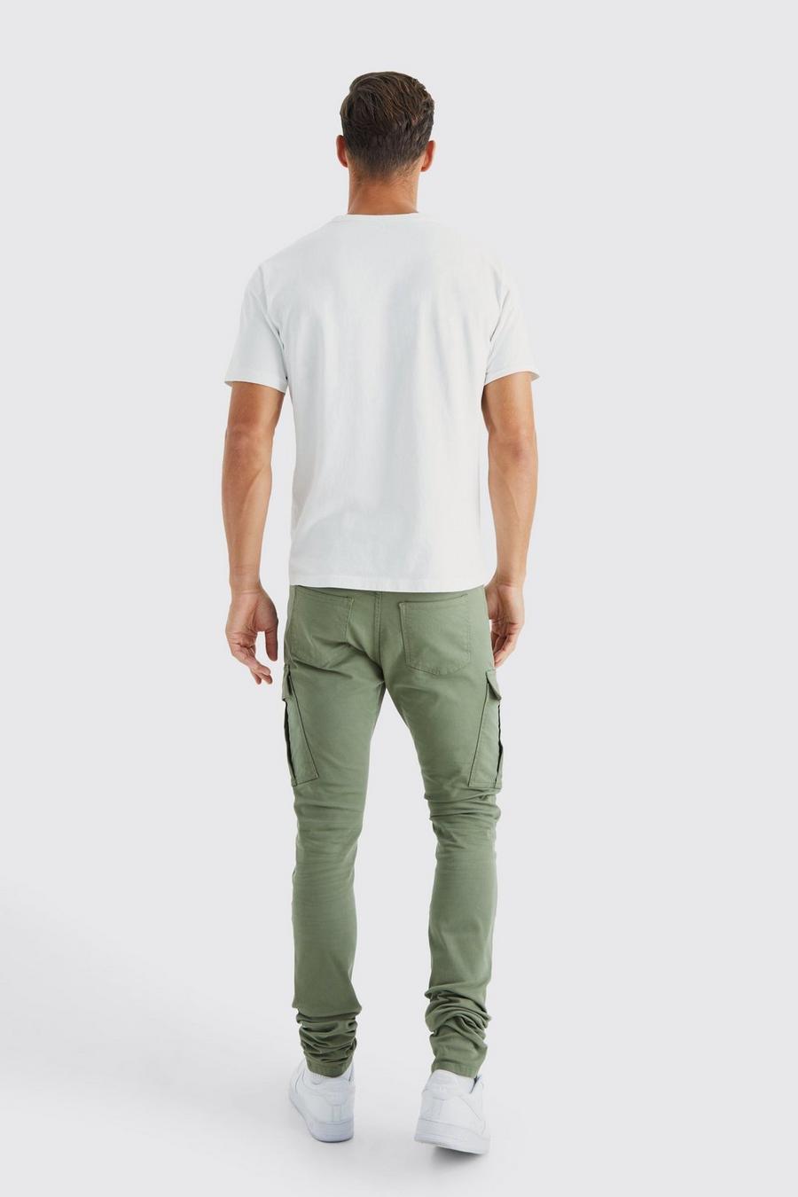 zielone spodnie jeans bojówki kieszenie