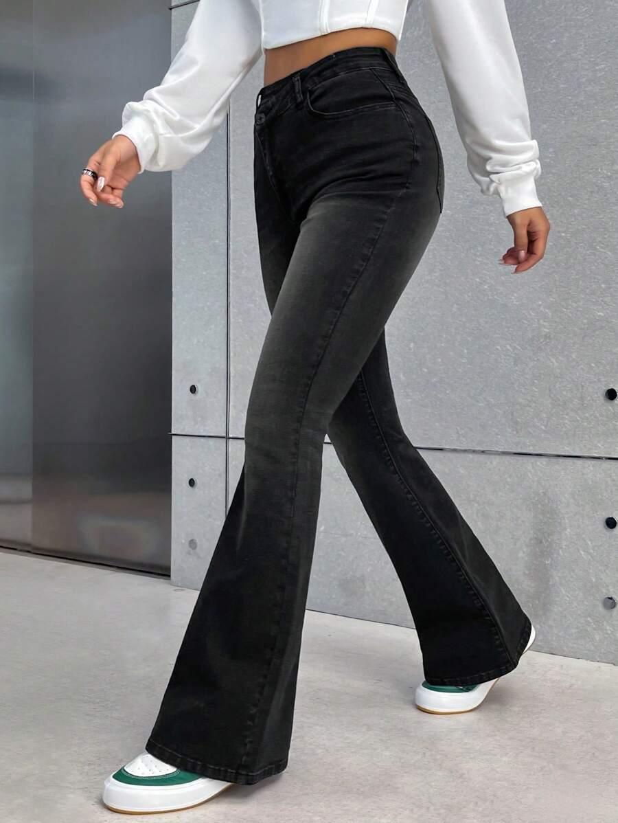 CZARNE SPODNIE JEANS