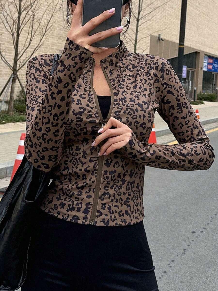 rozpinana bluza animal print 