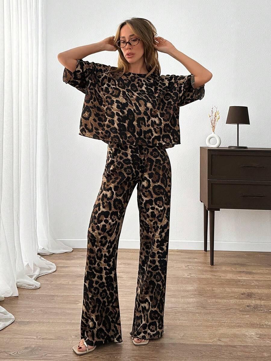 T-SHIRT SPODNIE KOMPLET ANIMAL PRINT