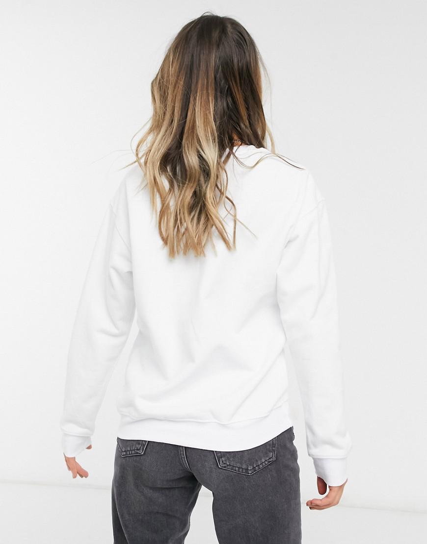 BIAŁA BLUZA OKRĄGŁY DEKOLT CASUAL