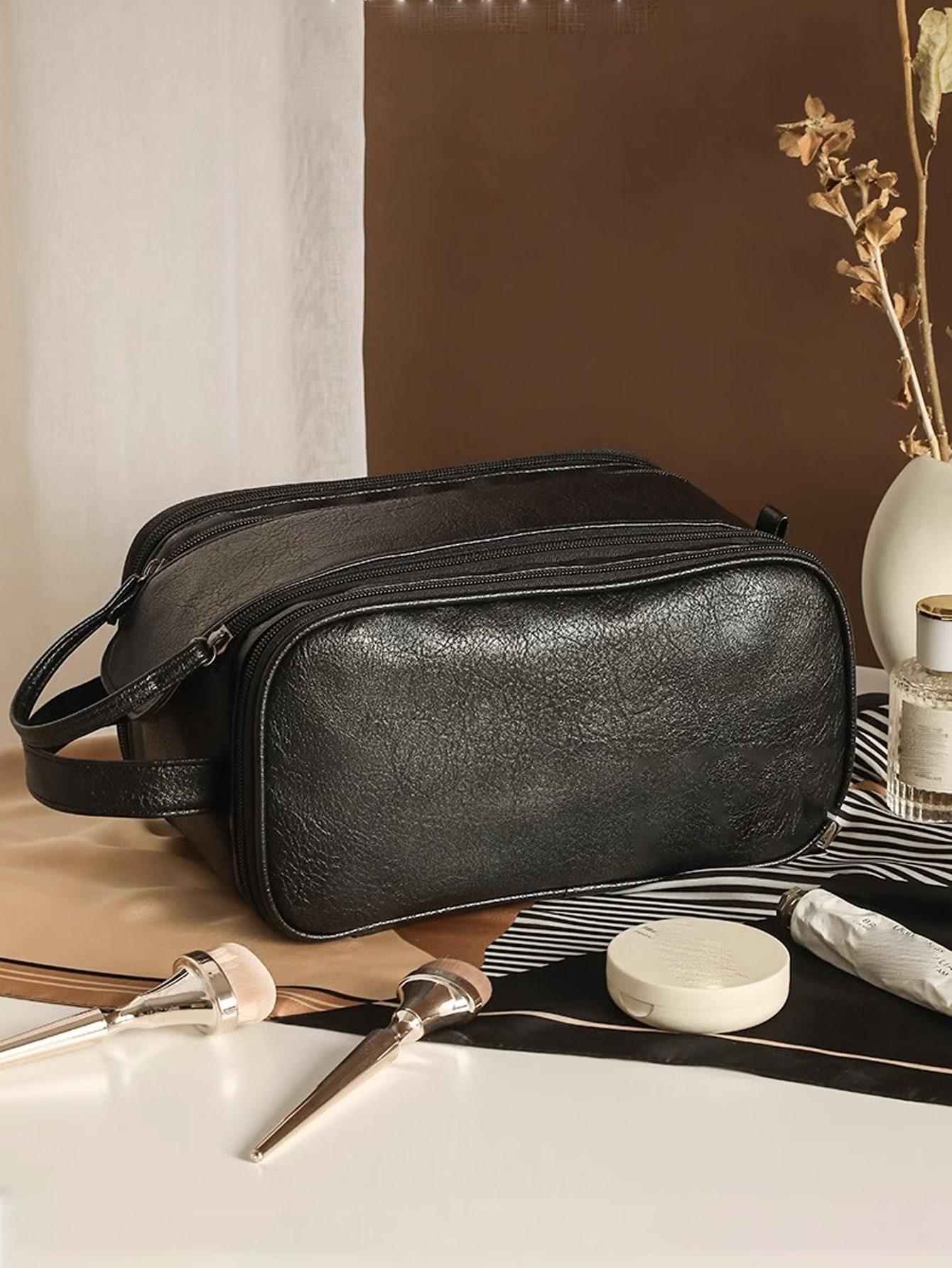 czarna kosmetyczka zip