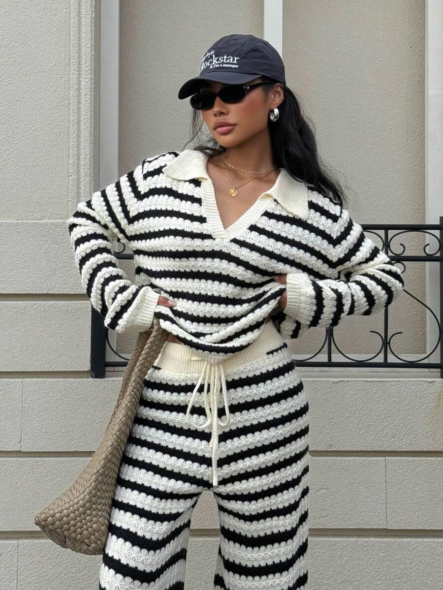 SWETER SPODNIE KOMPLET