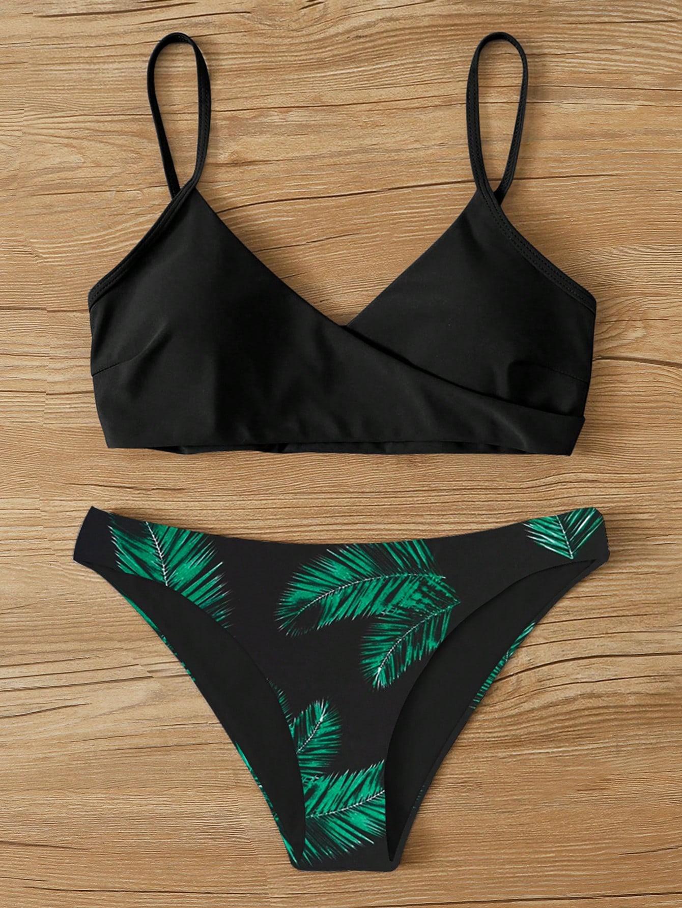 DWUCZĘŚCIOWY STRÓJ KĄPIELOWY tropical print