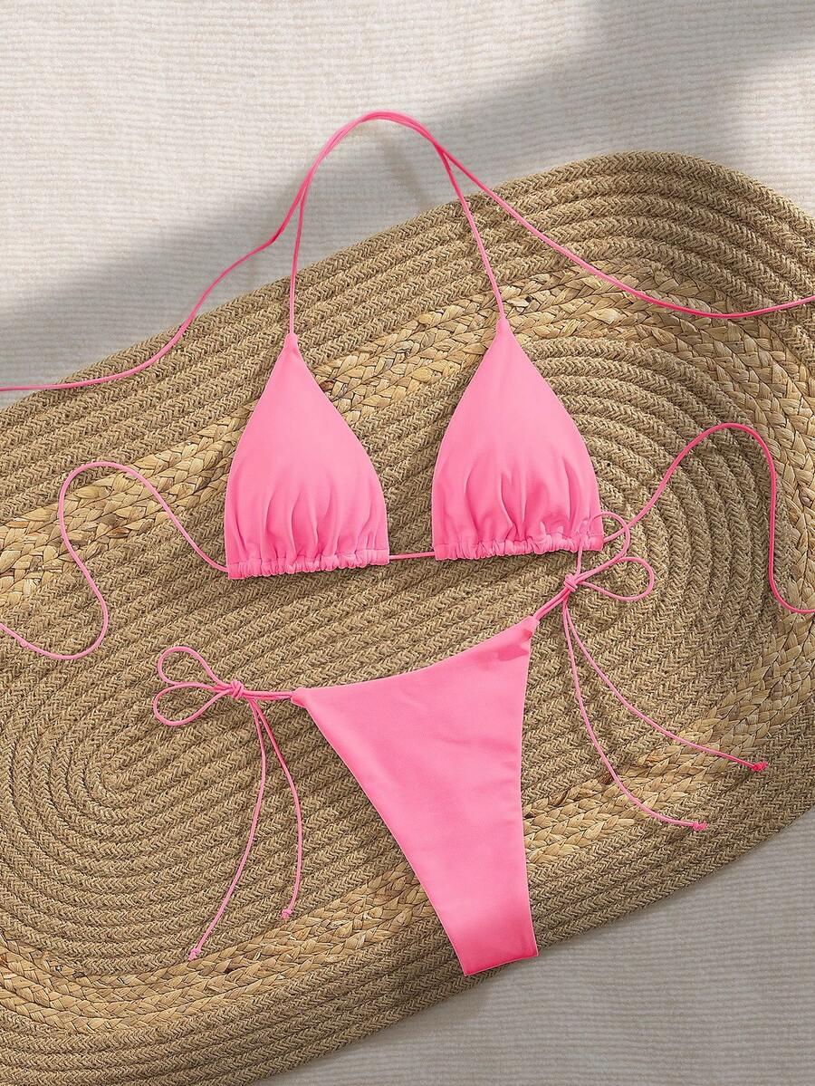różowy dół od bikini