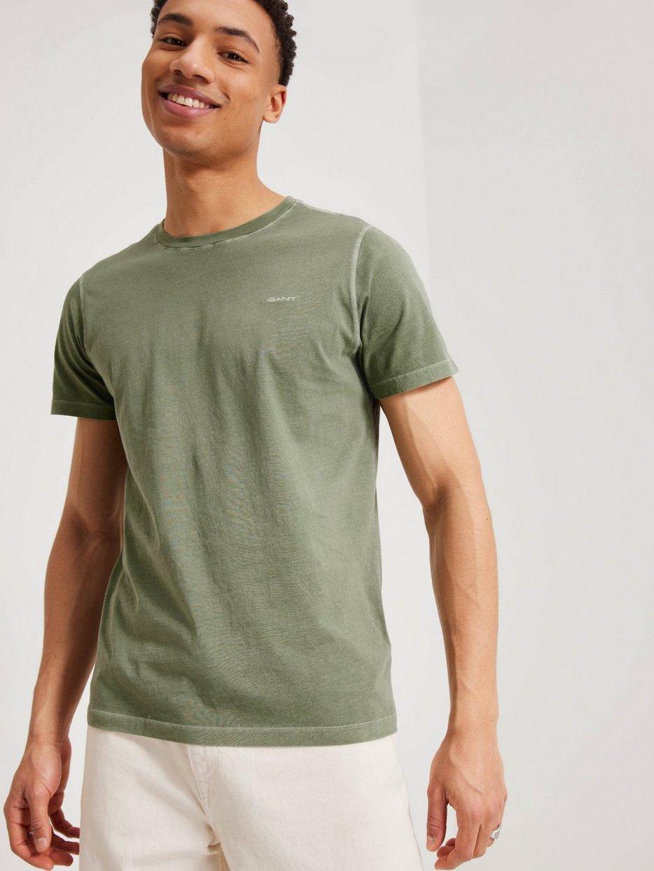 zielony klasyczny t-shirt z okrągłym dekoltem
