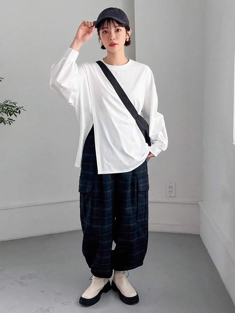 BIAŁA BLUZKA OVERSIZE 