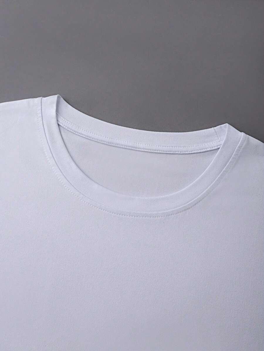 biały t-shirt nadruk