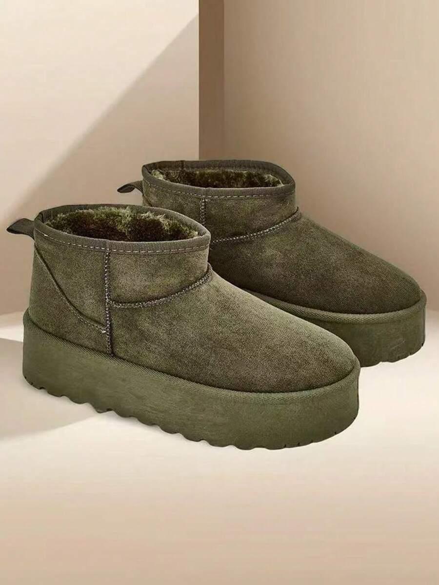 zielone buty śniegowce platforma