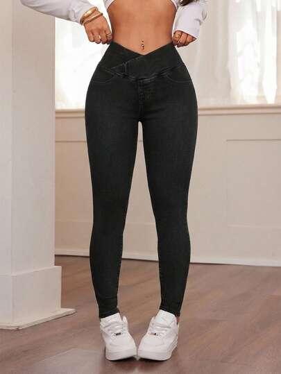CZARNE SPODNIE JEANS
