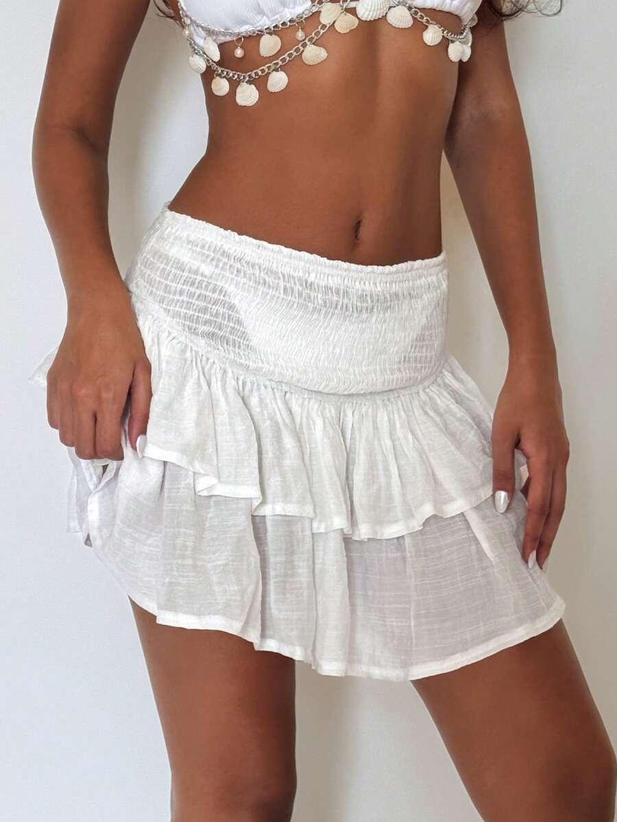 SPÓDNICA MINI ROZKLOSZOWANA