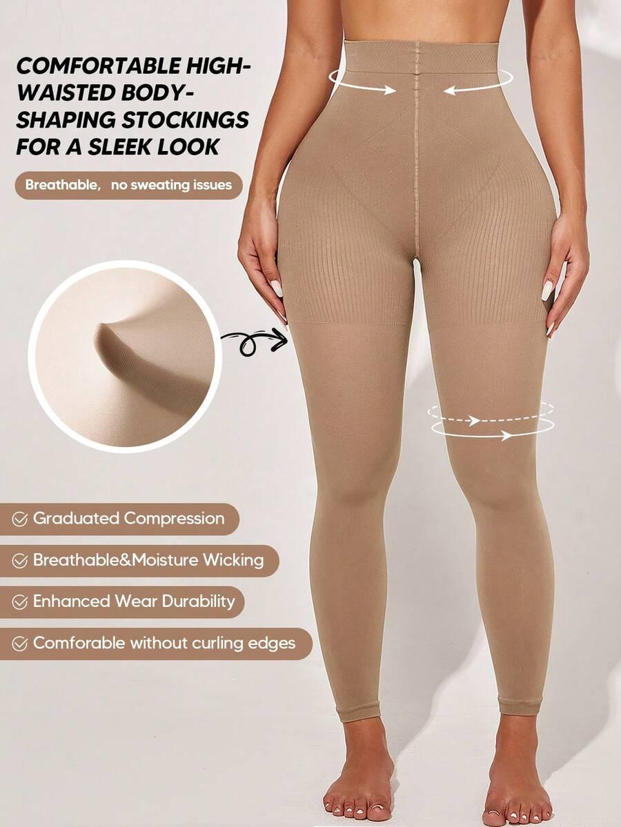 BRĄZOWE KOMPRESYJNE LEGGINSY