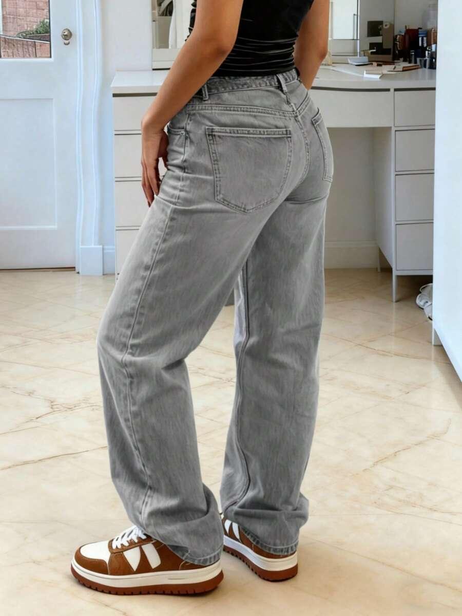szare spodnie jeans