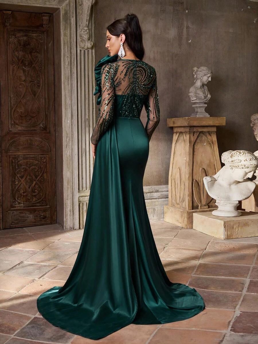 ZIELONA MAXI SUKIENKA