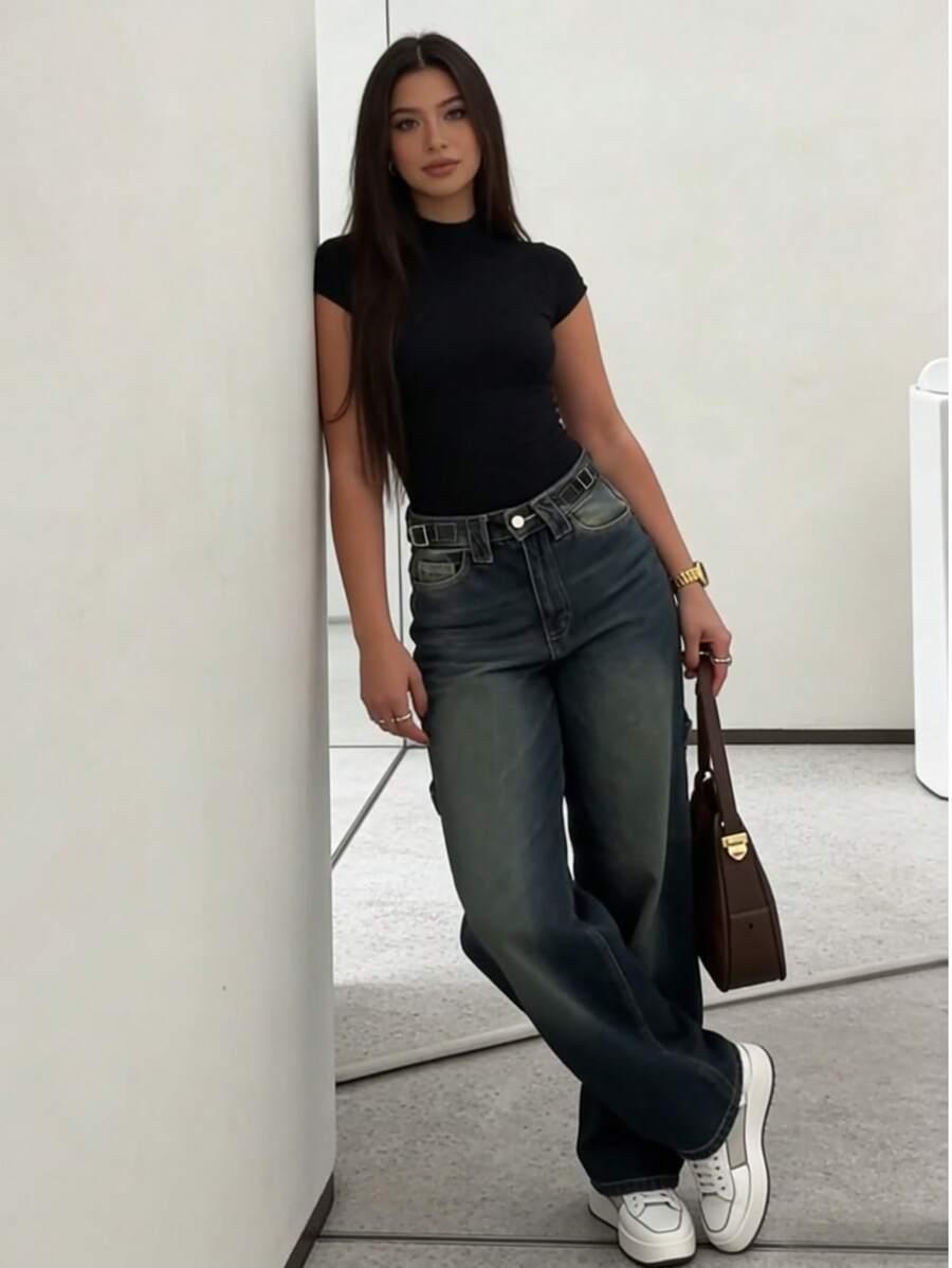 NIEBIESKIE SPODNIE JEANS 