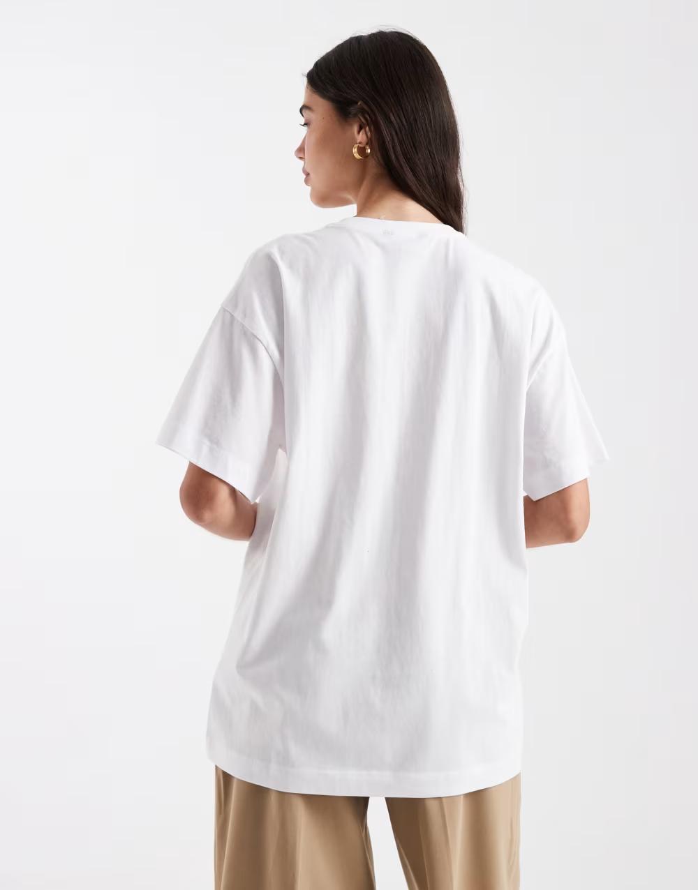 BIAŁY bawełniany T-SHIRT BASIC