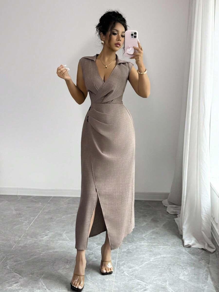 ELEGANCKA SUKIENKA KOKTAJLOWA MIDI