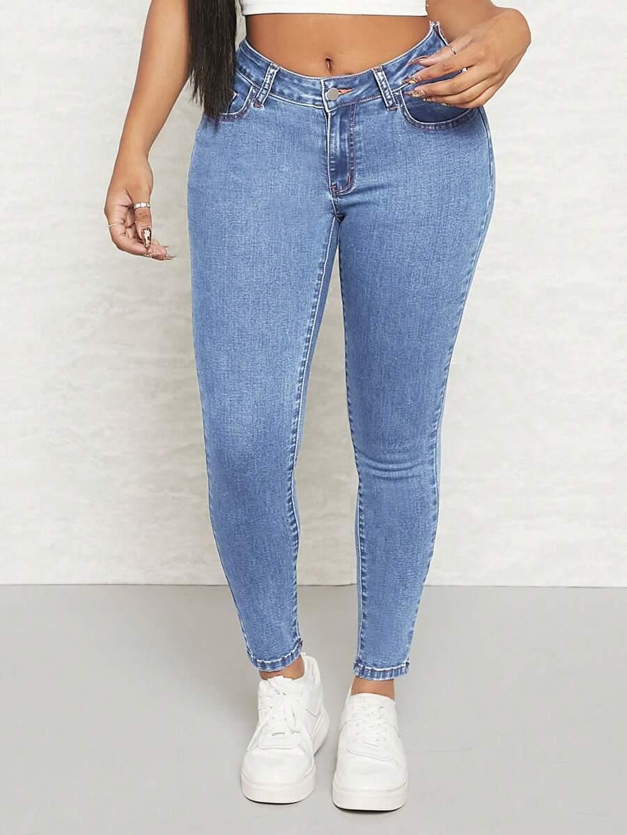 NIEBIESKIE SPODNIE JEANS RURKI