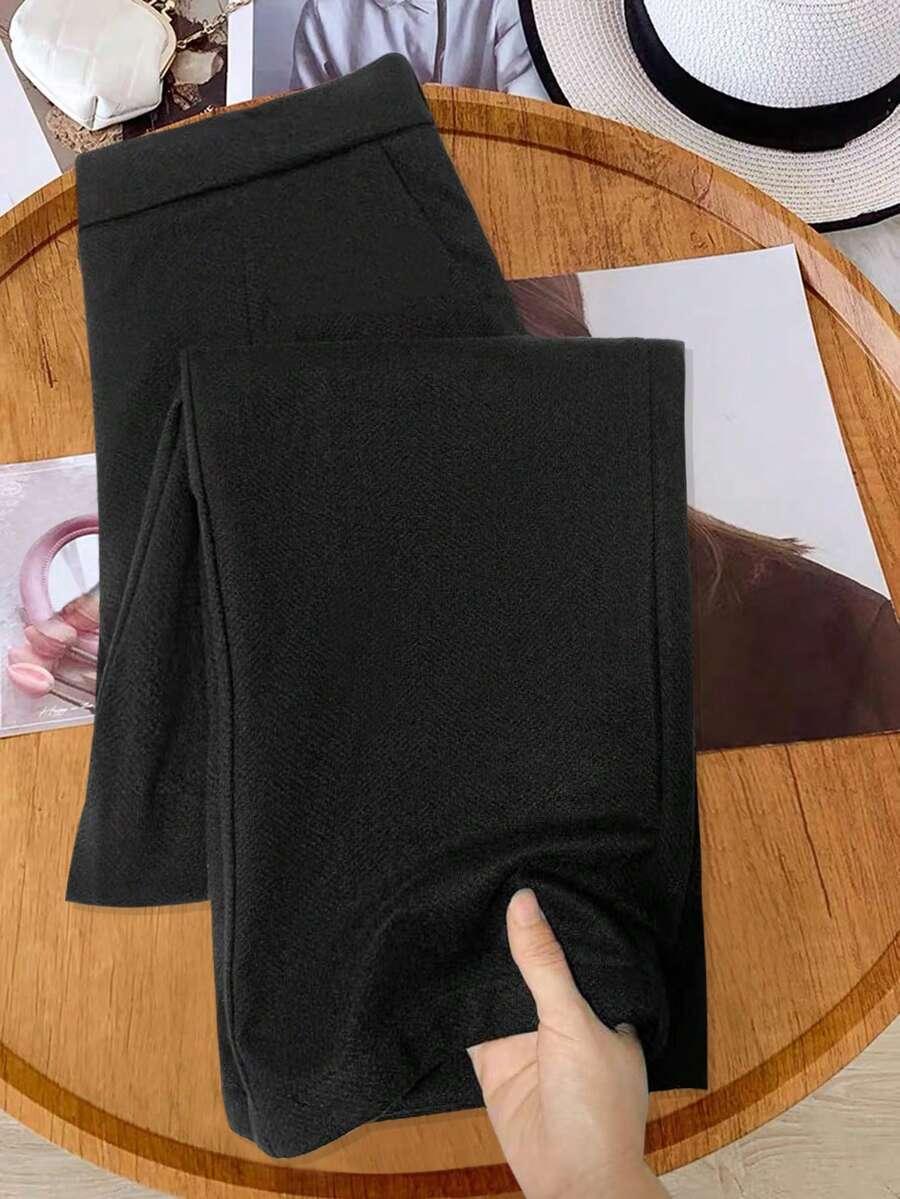czarne spodnie zamek kieszenie