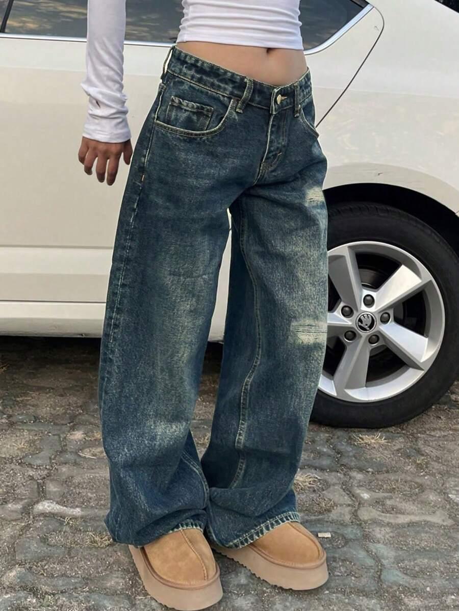 NIEBIESKIE SPODNIE JEANS