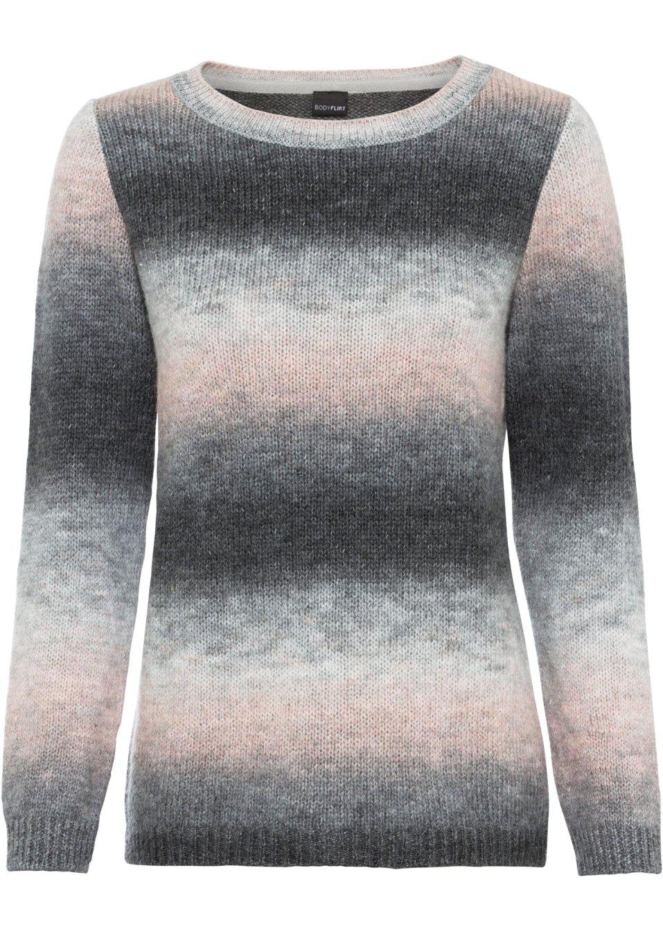 SWETER DAMSKI PLUS SIZE OKRĄGŁY DEKOLT