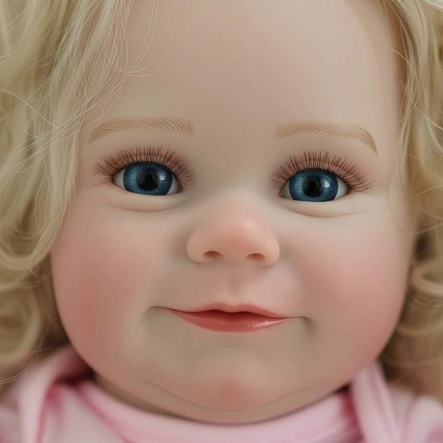 lalka z blond włosami