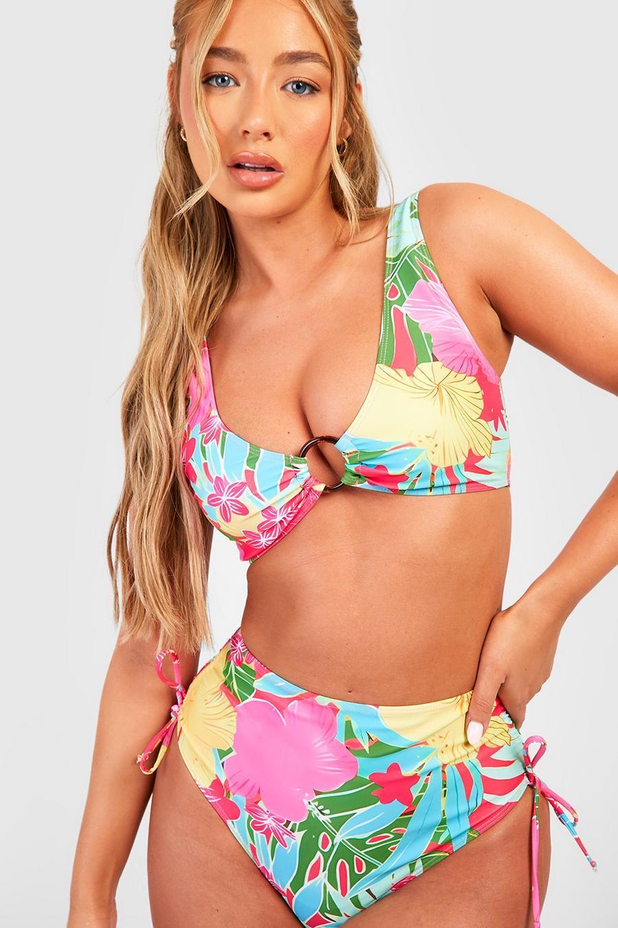 tropikalny zestaw bikini komplet strój dwuczęściowy