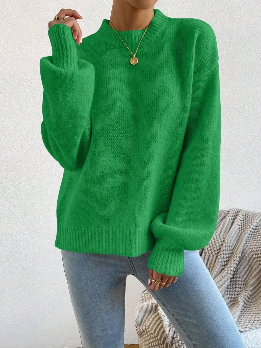 zielony dzianinowy sweter 
