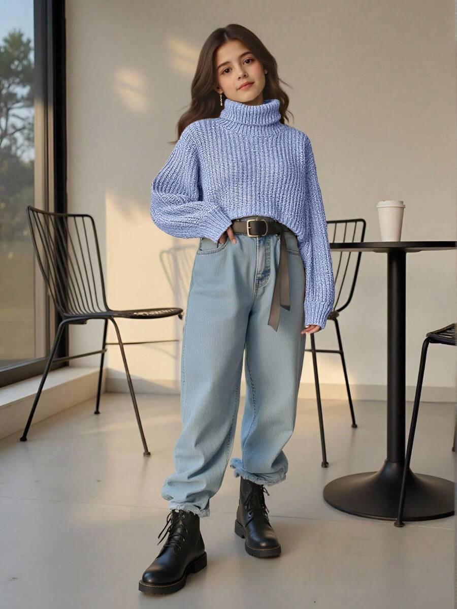 FIOLETOWY SWETER GOLF