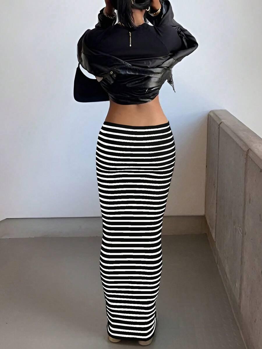  SPÓDNICA MAXI W PASKI 
