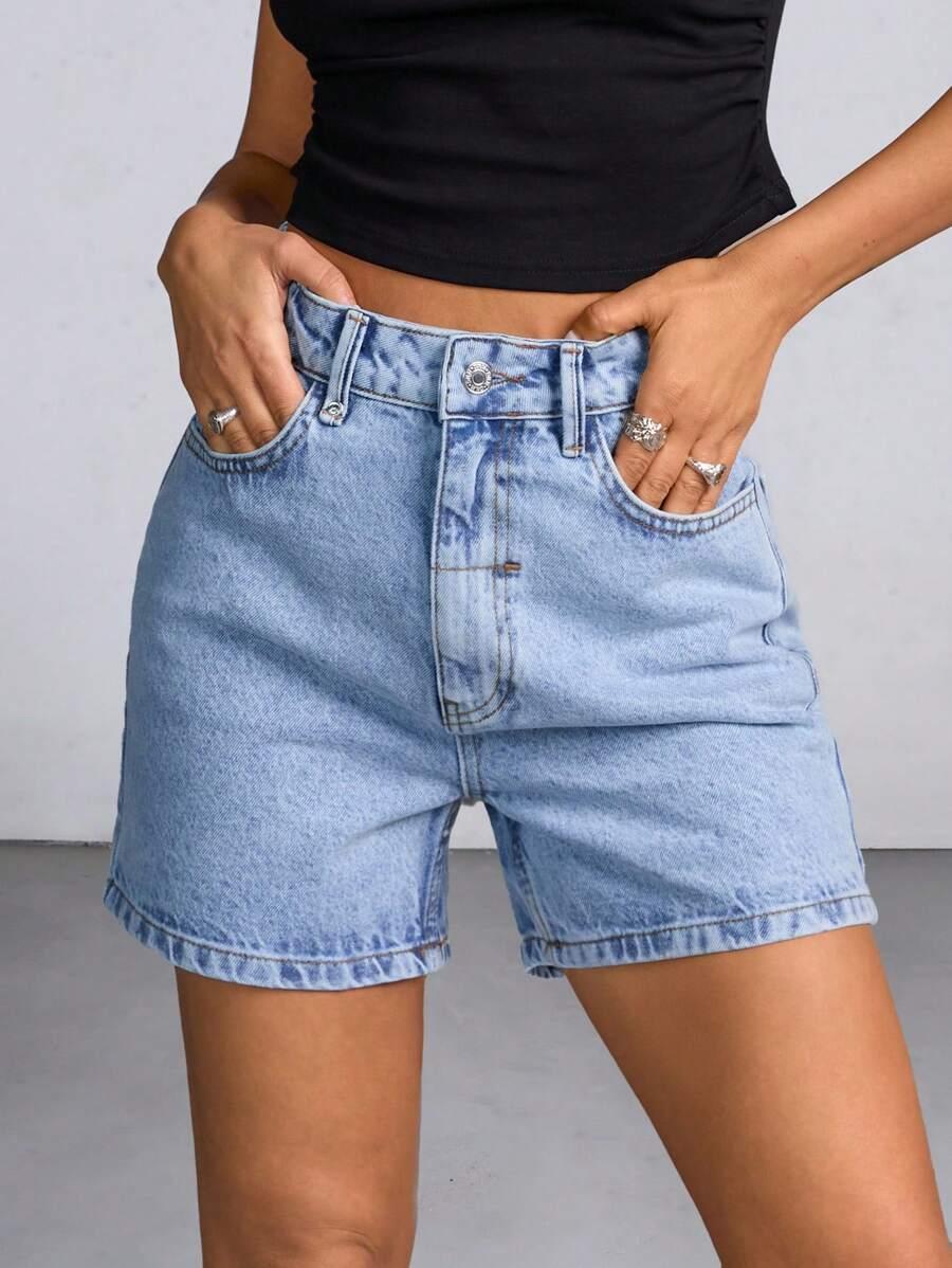 NIEBIESKIE KRÓTKIE SPODENKI JEANS
