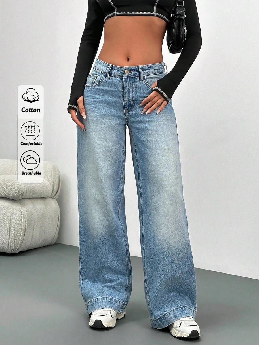NIEBIESKIE SPODNIE JEANS