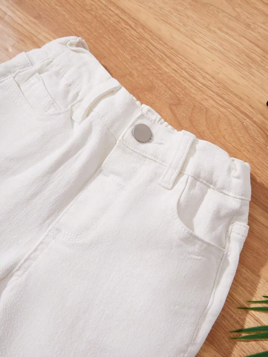 białe spodenki jeans